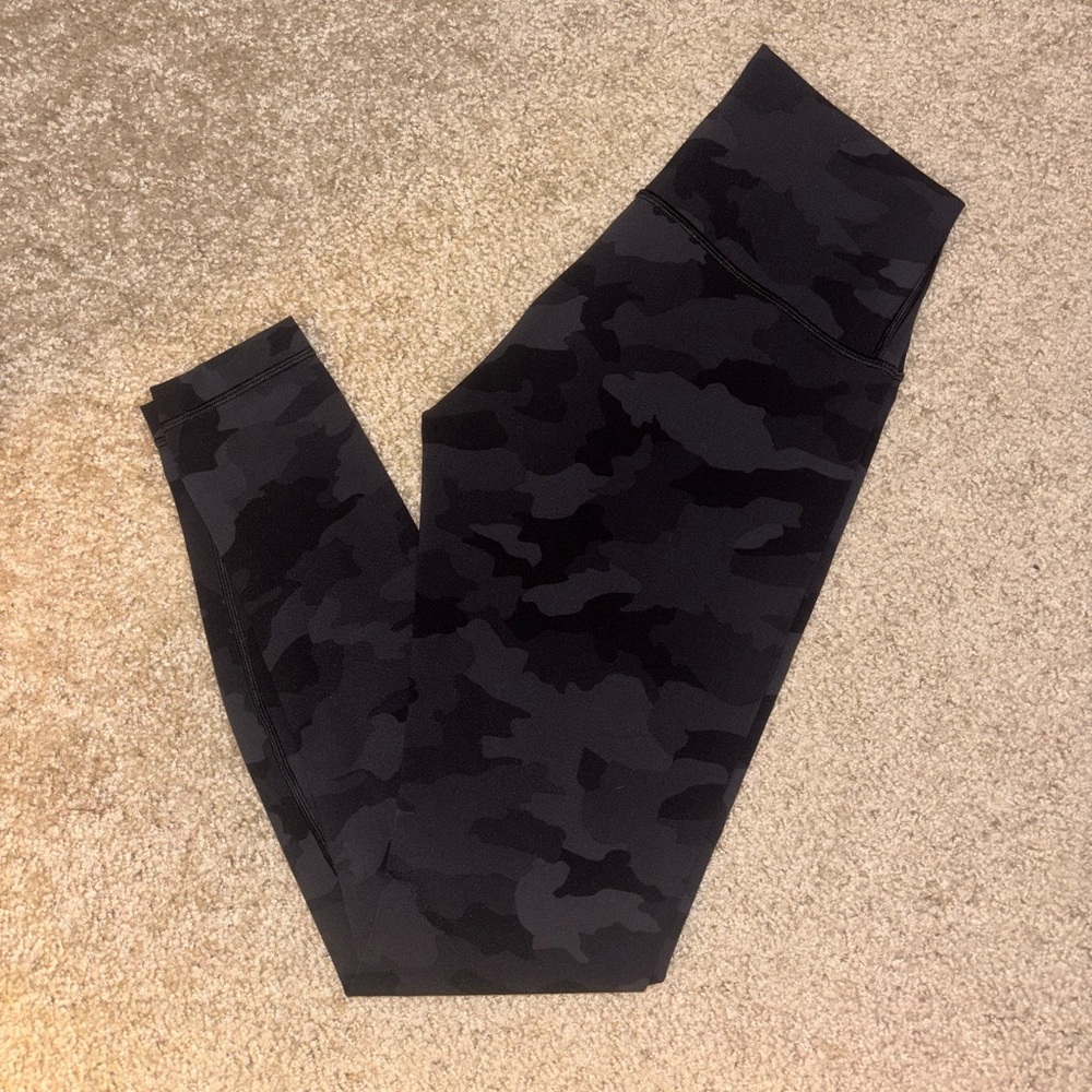 Lululemon Athletica Black Camouflage Leggings